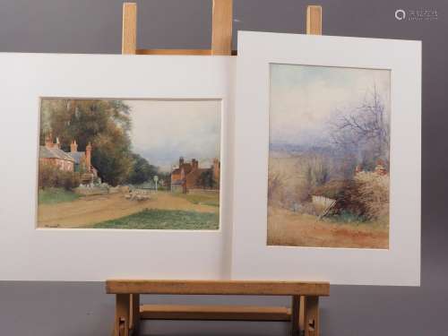 J Thwaite Irving: watercolours, Moushill, 7 1/2 x 10, mounte...