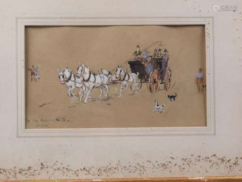 A des C: a late 19th century watercolour and bodycolour sket...