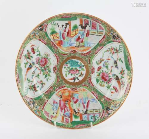 Chinese famille rose plate, c.1850s/60s Size: 24.5 cm diamet...