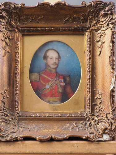 A 19th century portrait miniature of Major-General Flynn CB,...