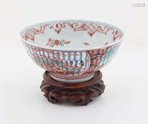 Chinese Imari Bowl, 18th century the exterior of the vase pa...