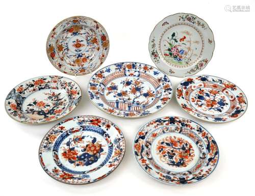 Collection of Chinese Dishes, 18th century, all of them pain...