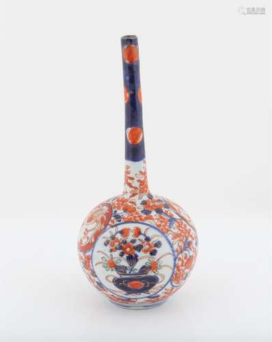 A Japanese Imari Porcelain Long Neck Baluster vase , late Me...