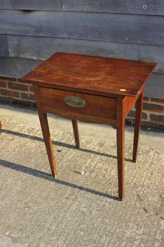 A 19th century mahogany side table, fitted one drawer with b...