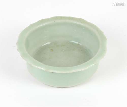 Japanese Celadon Brush Washer , Edo period with a steeply si...