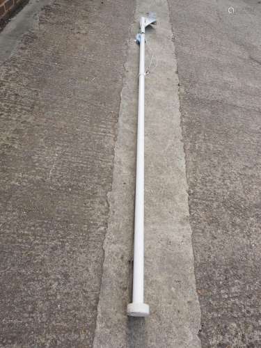 A wall mounted flagpole and accessories, pole 120 long