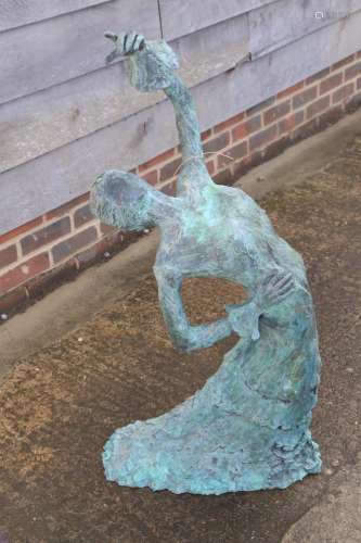 John Penrose: a patinated bronze resin figure, Flamenco Danc...