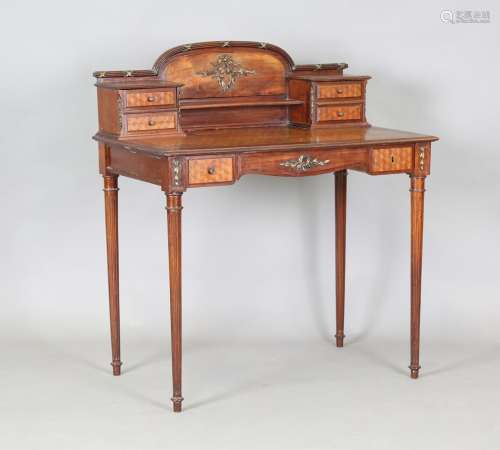 An early 20th century French walnut and kingwood parquetry v...