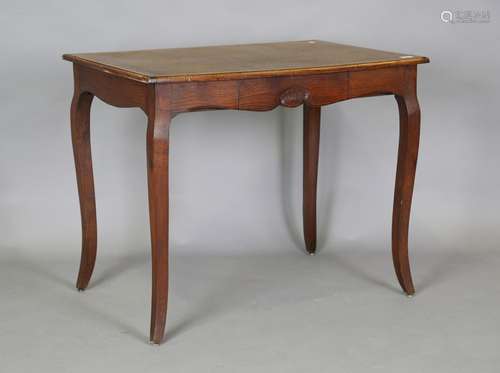 A 20th century French oak side table, the crossbanded top ab...