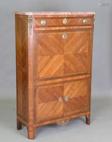 An early 20th century French kingwood and gilt metal mounted...