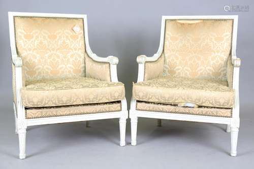 A pair of late 20th century French Louis XVI style painted s...