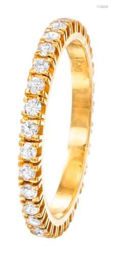en or jaune sertie de diamants taille brillant pour un total...