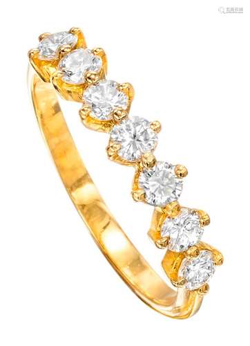 en or jaune sertie de 7 diamants taille brillant pour un tot...