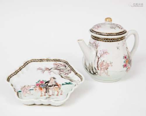 Teapot and saucer; China, Yongzheng Period (1722 – 1735). Po...
