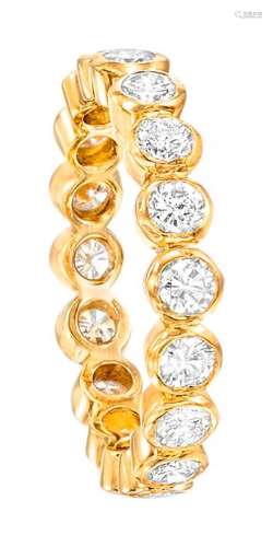en or jaune entièrement sertie de diamants taille brillant d...