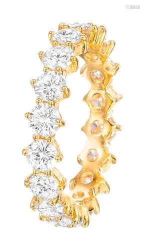 en or jaune sertie de diamants taille brillant de couleur su...