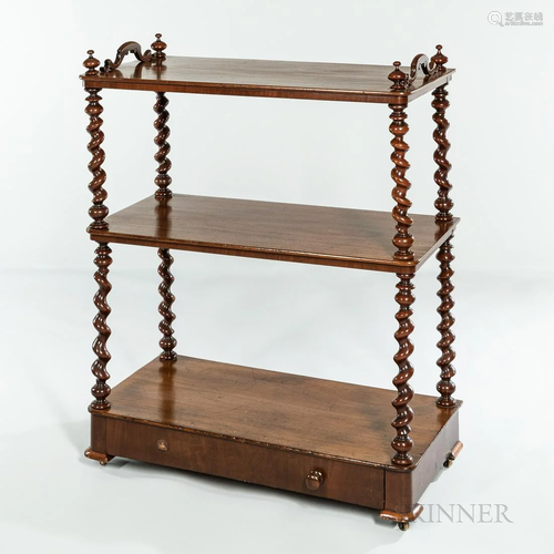 Early Victorian Three-tier Mahogany Trolley, England, 19th c...