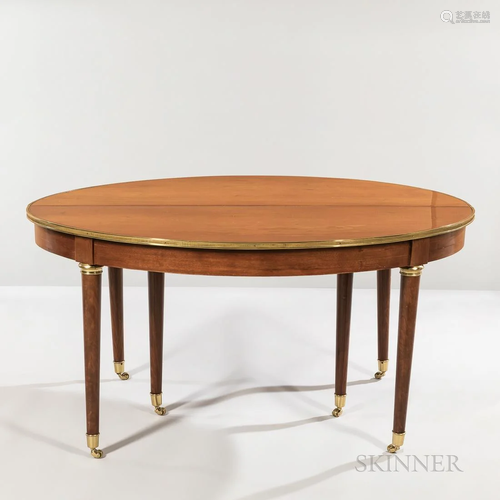 Directoire Brass-mounted Mahogany Dining Table, France, late...