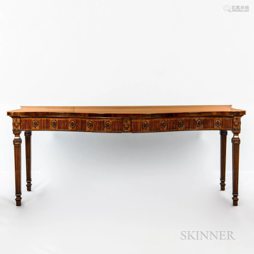 Georgian-style Carved Mahogany Sideboard, England, late 19th...