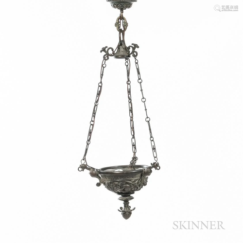 Bronze Hanging Lantern, Continental, 19th century, electrifi...