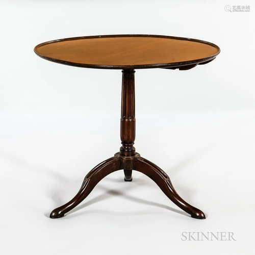 Georgian Mahogany Tilt-top Tea Table, England, 19th century,...