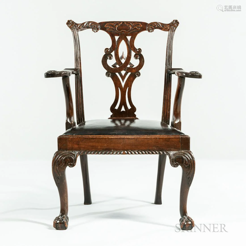 George III Mahogany Armchair, England, early Stair & Co....