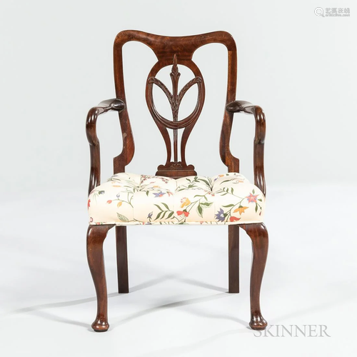 Queen Anne Mahogany Youth/Child's Armchair, England, ca...