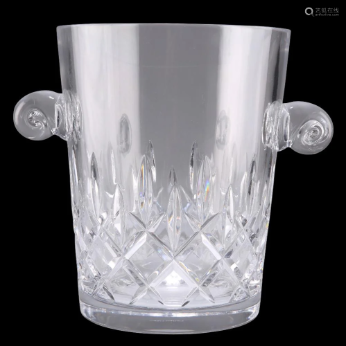 A CARTIER GILLES CRYSTAL ICE BUCKET, with hobnail decoration...