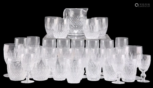 THIRTY-FOUR WATERFORD TABLE GLASSES, including six tumblers,...