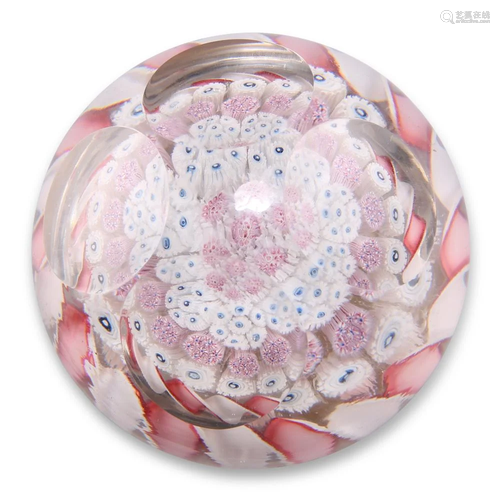 A EUROPEAN MILLEFIORI PAPERWEIGHT, POSSIBLY BY CHÃŠNÃ‰E, tig...