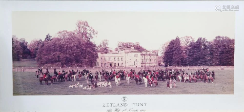 HUNTING INTEREST: A COLOUR PHOTOGRAPH OF THE ZETLAND HUNT ME...