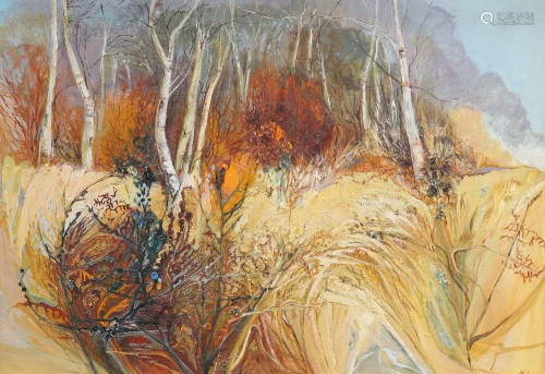 PENNY MCLEAN, "AUTUMN WOODS", signed lower right, ...