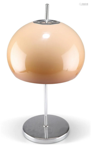 A HARVEY GUZZINI-STYLE MUSHROOM TABLE LAMP, CIRCA 1970S, the...