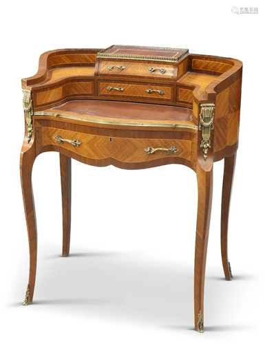 A LOUIS XV-STYLE GILT-METAL MOUNTED LADY'S WRITING DESK...