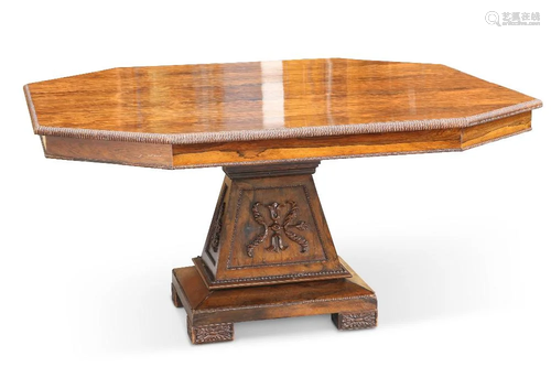 A FINE REGENCY ROSEWOOD BREAKFAST TABLE, IN THE MANNER OF TH...