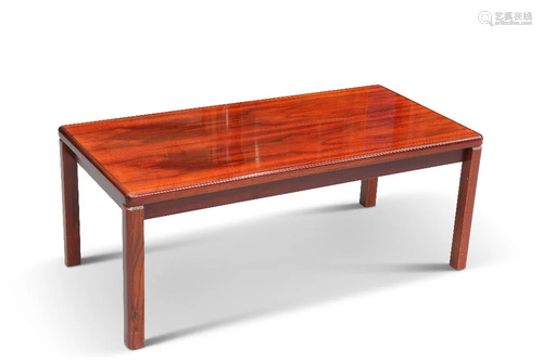 A 1970S DANISH ROSEWOOD COFFEE TABLE, SIGNED VEJLE STOLE, re...