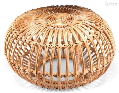 A FRANCO ALBINI WICKER LOBSTER POT OTTOMAN, CIRCA 1960S, of ...