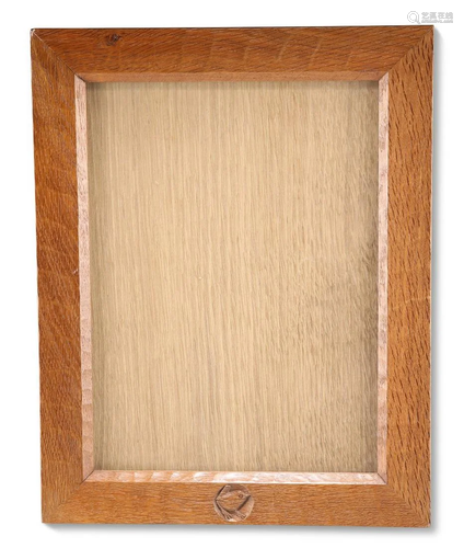 BOB HUNTER, A WRENMAN OAK PICTURE FRAME, rectangular, adzed ...