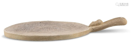 ROBERT THOMPSON OF KILBURN, A MOUSEMAN OAK CHEESEBOARD, adze...