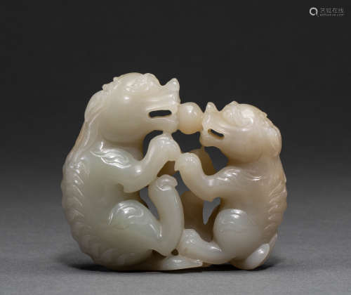 Hetian Jade lions in Song Dynasty of China