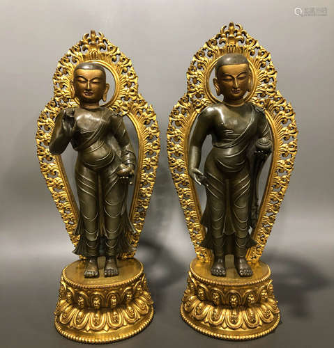 Chinese silver Buddha statue of qing Dynasty