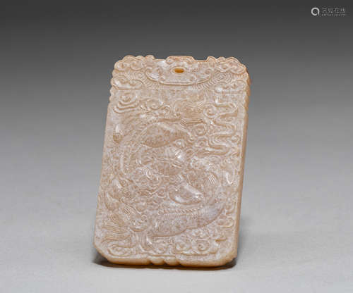 Chinese Hetian jade brand of qing Dynasty