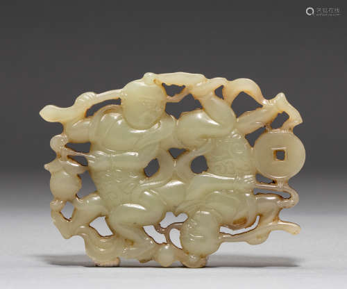 Hetian Jade fortune boy in Song Dynasty of China