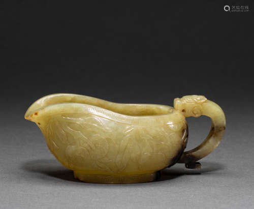 Chinese Han Dynasty Hetian jade cup