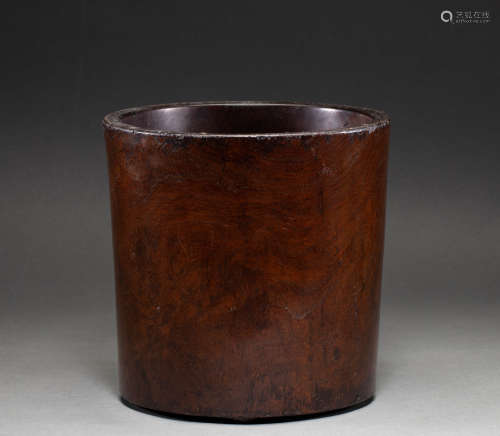 Chinese Qing Dynasty red sandalwood pen holder