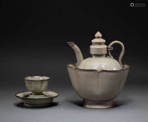 A set of yue kiln wine POTS in Song Dynasty of China
