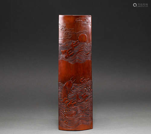 Bamboo arm rests in Qing Dynasty, China