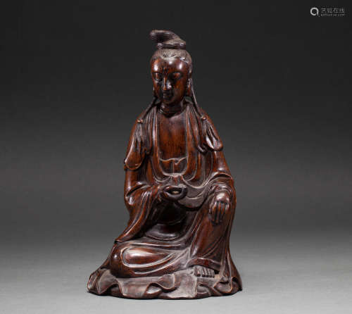 Chinese Boxwood Buddha statue of qing Dynasty