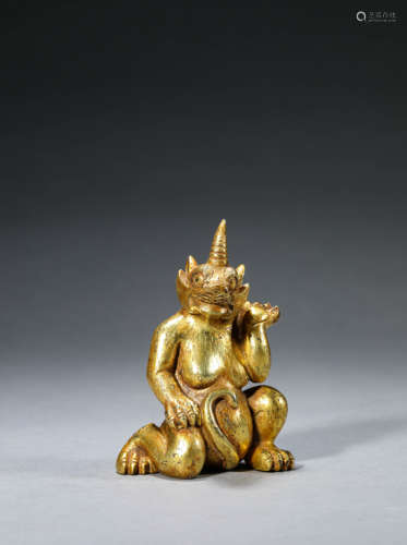 Gilt Bronze Unicorn Ornament