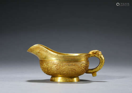 Gilt Bronze Dragon Playing Pearl Cup